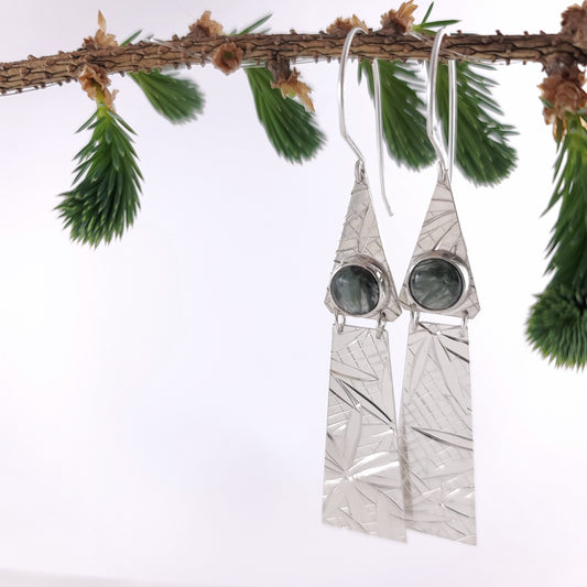 Sarah Thorneycroft Jewellery sterling silver earrings handcrafted in the Comox Valley BC